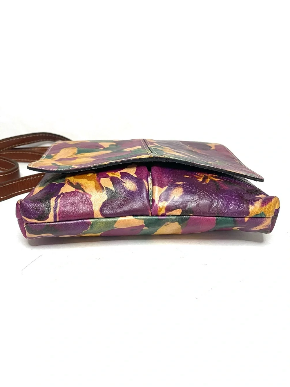 Patricia Nash Granada Crossbody Bag in Blooming Romance Floral Leather Print